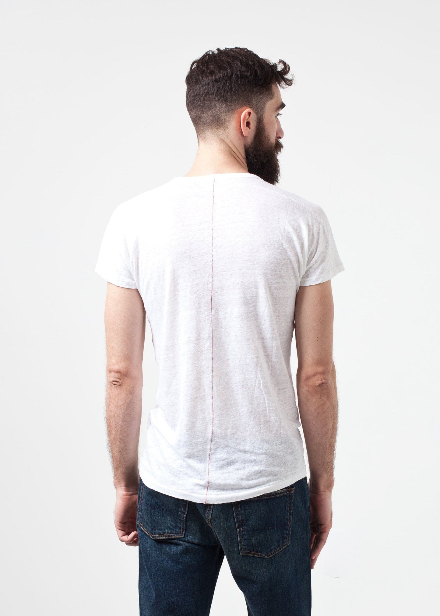 Comfort Tee in White Linen