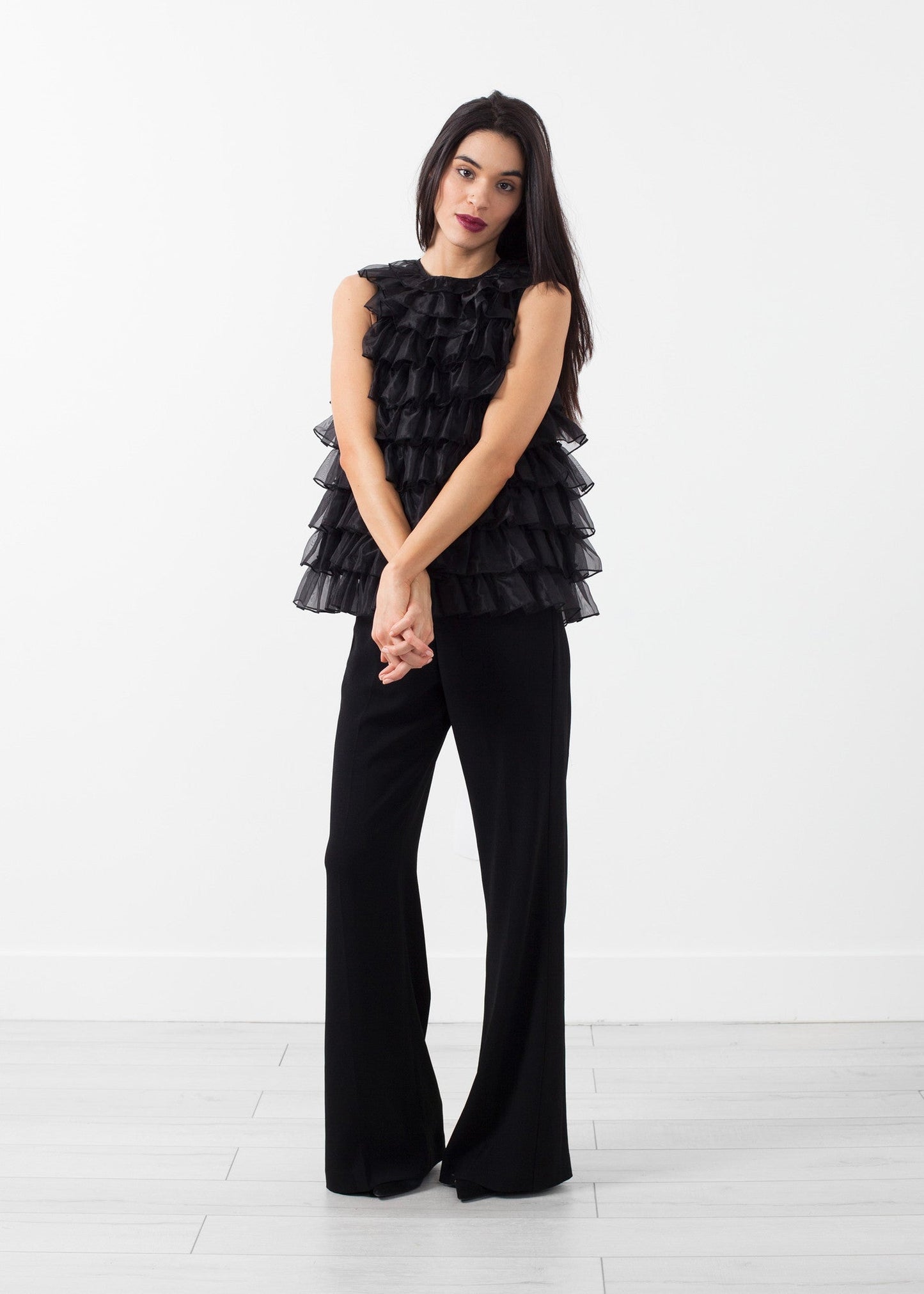 Organza Ruffle Top